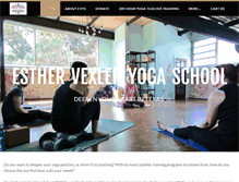 Tablet Screenshot of esthervexleryogaschool.com